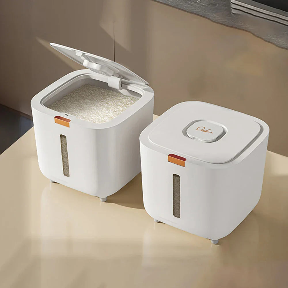 Carvallo GrainGuard | 5–10 kg kapacitet | Lufttät & Transparent | Med mätkopp & insyns fönster Carvallo