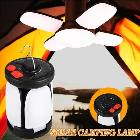 Carvallo Solar Campinglampa | USB & Solenergi Laddning | 6 Ljuslägen | Fällbar & Powerbank – 1000 Lumen Carvallo