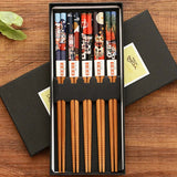 Carvallo – Lyxig 5-delars bambu ätpinnar presentset med kulturella mönster Carvallo