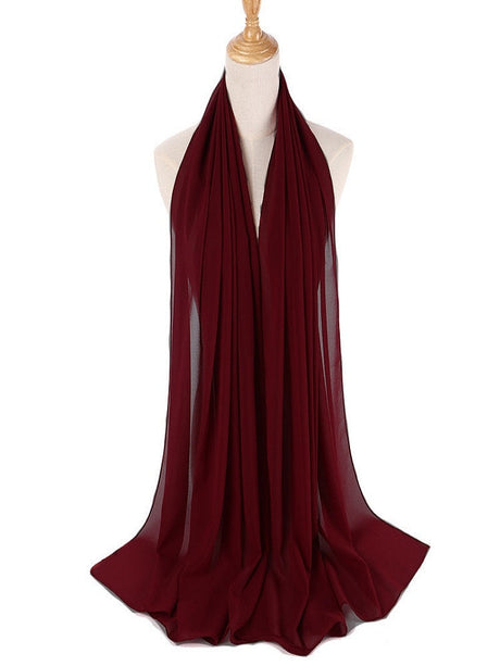 Chiffon Hijab pannband-Clothes for women-Bellasverige-Körsbärsröd-Hemnix