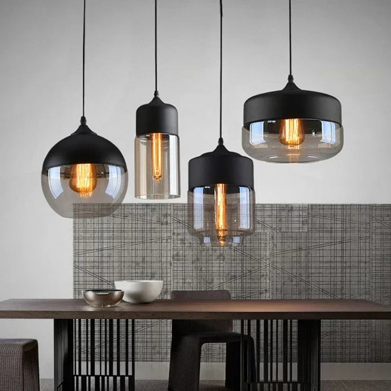 Nordic Wood Glas Pendel Ljuskrona – Modern Hängande Lampa Carvallo