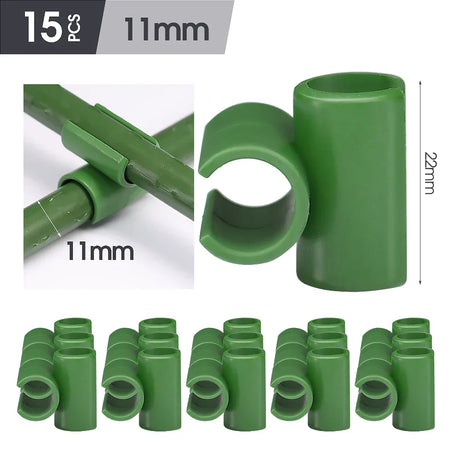 Carvallo Connect | 15-pack krysskopplingar för växtstöd | För .8–2.0 cm stänger | Justerbara klämmor för spaljéer & växtstöd Carvallo