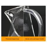 Carvallo Tekanna i glas med rostfritt stålsil | Värmebeständig & Diskmaskinssäker | För lös te & tebollar | 550/750/950 ml Carvallo