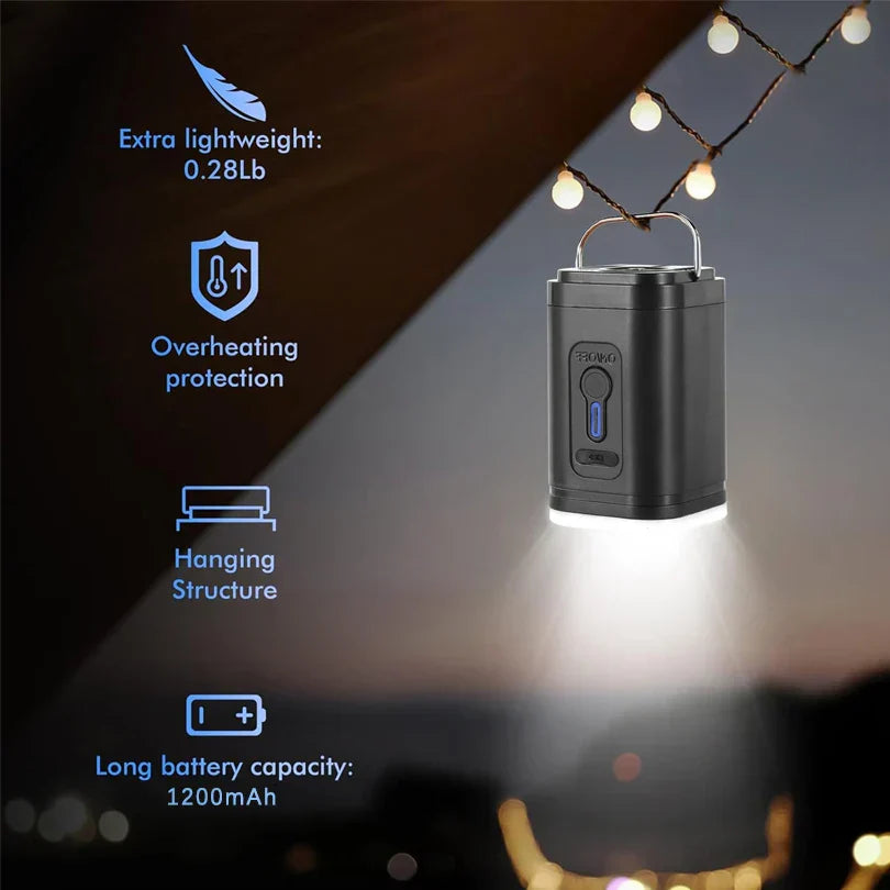 Carvallo Mini Luftpump | Ultra Kompakt & USB-C Uppladdningsbar | 5 Munstycken | 200L/min Effekt Carvallo