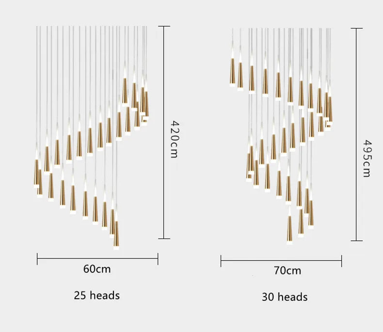 Midnight Noir Chandlier – Sofistikerad LED Pendel Ljuskälla för Vardagsrum, Kontor & Restauranger Carvallo