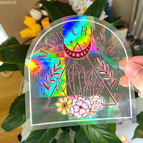 Carvallo fönsterdekal solfångare | Självhäftande med 3D-regnbågseffekt | För fönster, väggar & dekoration Carvallo