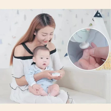 Carvallo BabyCare Elektrisk Baby-Nagelklippare | Skonsam Nagelpolerare för spädbarn & barn | Säker & ljudlös | För nyfödda & småbarn Carvallo