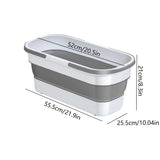 Carvallo Fällbar Rektangulär Tvättskål | Bärbar Hink med stort kapacitet | För Camping, Hem & Resor Carvallo