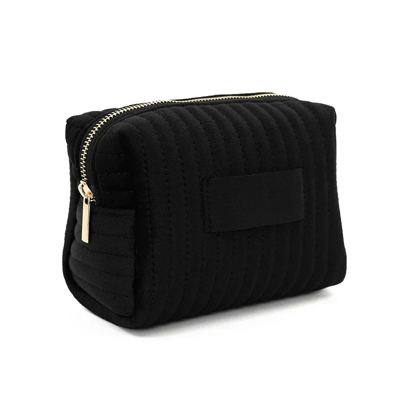 Carvallo Vadderad necessär med bred öppning | Makeup-väska för damer | Resa-organisatör för kosmetik och tillbehör | Sminkväska i bomull Carvallo