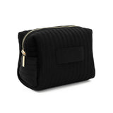 Carvallo Vadderad necessär med bred öppning | Makeup-väska för damer | Resa-organisatör för kosmetik och tillbehör | Sminkväska i bomull Carvallo