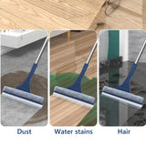 Carvallo 2-i-1 fönsterputsare | Justerbart teleskophandtag | Vaxare & microfiber-mopp | För fönster, glas & ramar Carvallo