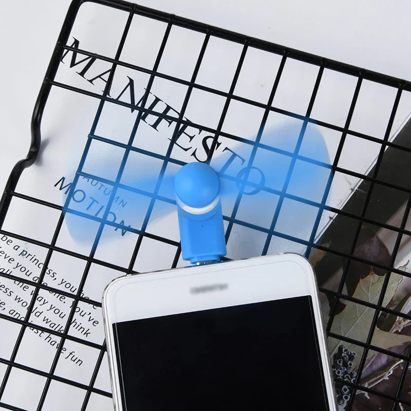 Carvallo Mini USB Handhållare Fläkt | Flexibel & Ultr lätt | För Smartphone, Powerbank & Laptop | Utan Batteri Carvallo