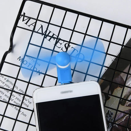 Carvallo Mini USB Handhållare Fläkt | Flexibel & Ultr lätt | För Smartphone, Powerbank & Laptop | Utan Batteri Carvallo