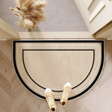 Halvkrets dörrmatta – Halkfri och dekorativ | För inomhus- och utomhusbruk, hall och vardagsrum Carvallo