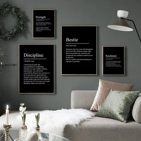 Success & Focus – Minimalistisk Motivationsposter på Canvas Hemnix