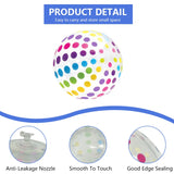 Carvallo Uppblåsbar Strandboll Transparent | Färgglada Randar | PVC Vattenboll för Pool & Fest | 27 cm Carvallo