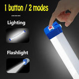 Carvallo LED Rör | Uppladdningsbar campinglampa med magnet & krok | 32/52 cm | Bärbar nödbelysning för utomhus & fordon Carvallo