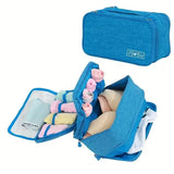 Carvallo Fällbar Underklädesresväska i vattenavvisande tyg | BH- & Trosorganisatör för resor | Bagageorganisatör för damer & herrar | Tvättväska med fack Carvallo