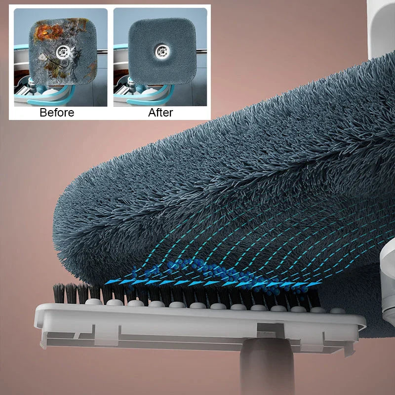 Carvallo Slangmopp | 360° Rotationsmopp med vattenskiljning | Hands-free rengöringssystem | 2,5L hink Carvallo