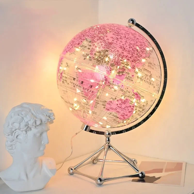Royaleva LED Rotating World Globe Lamp – Belyst Jord Dekorationsbit Carvallo