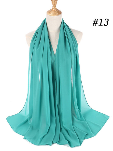 Chiffon Hijab pannband-Clothes for women-Bellasverige-Aqua Grön-Hemnix