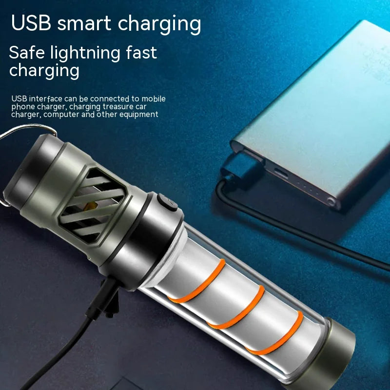 Carvallo Campinglampa InsectoGlow Pro | LED-ljus med myggskydd & stativ | 5 ljuslägen & 3000 mAh batteri | IP44 vattentålig Carvallo