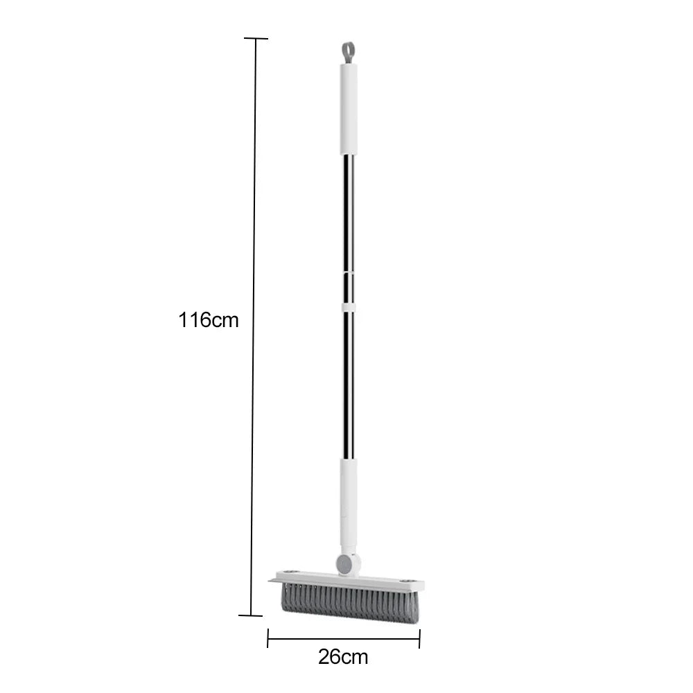 Carvallo FlexiClean 2-i-1 | Silikonborste & Squeegee | Långt handtag | Streckfri renhet Carvallo