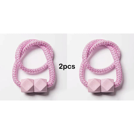 Carvallo gardinstång med magnet | 2-pack | Tjock rep-design & Stark grepp | För vardagsrum, sovrum & kök Carvallo