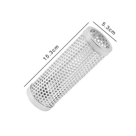 Carvallo Tube Rostfri Rökare-Rör | För Varm- & Kallrökning | BBQ-Aromarör med håldesign | 30,6 × 5,8 cm / 15,3 × 5,3 cm Carvallo