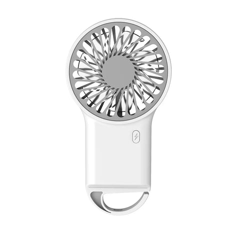 Carvallo MinQi Ventilator med karbinhake | USB-laddbar & hopfällbar | Tyst & bärbar | För resa, kontor & hem Carvallo