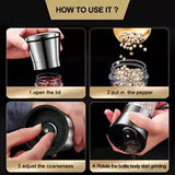 Carvallo-in-1 Kryddkvarn SPICURA DuoMill | Rostfri Dubbelskvarn för Salt & Peppar | Manuell & Stilig Carvallo