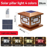 Carvallo PillarGlow Solarljusstolpe LED med fjärrkontroll & timer – IP65 Vattentålig Carvallo