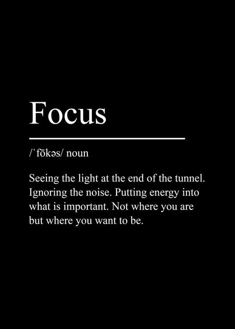 Success & Focus – Minimalistisk Motivationsposter på Canvas Hemnix