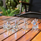 4 Olika formade Crystal Hundfigurer Art Glass MILA Sverige