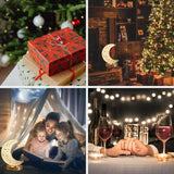 Carvallo Kristall Nattljus Touch | Dimbar 3D Månlampa | USB Bords-lampa | För Sovrum & Dekoration Carvallo