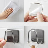 Carvallo köksfäste | Rostfritt stål | Självhäftande & borrfri | För lock, skärbrädor & köksredskap Carvallo