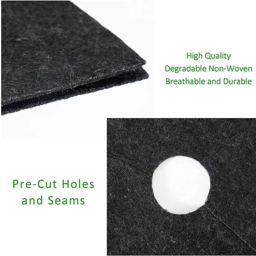 Carvallo Guard | Ogräs-skyddsmatta av nonwoven | Ø 15–62 cm | Rot- & trädskivtäcke | Går att skära till & återanvändbar Carvallo