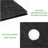 Carvallo Guard | Ogräs-skyddsmatta av nonwoven | Ø 15–62 cm | Rot- & trädskivtäcke | Går att skära till & återanvändbar Carvallo