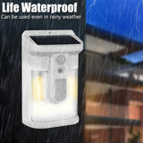 Carvallo Solar Vägglampa med Rörelsesensor | 3 Ljuslägen | IP65 Vattentålig | Varmt Flammigt Ljus för Trädgård & Gårdsplan Carvallo