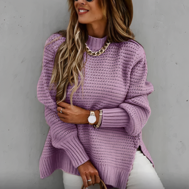 Lara™ Vintage stickad tröja-Hemnix-Lila-S-Hemnix