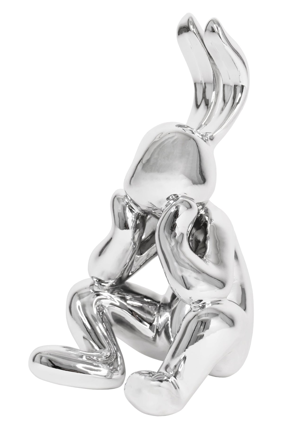 SeatedRabbit - Elegant reflekterande kaninskulptur för modern interiör Carvallo
