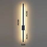 Industriell minimalistisk lång LED järn vägglampor för samtida vardagsrumsinredning och stilfull belysning Carvallo