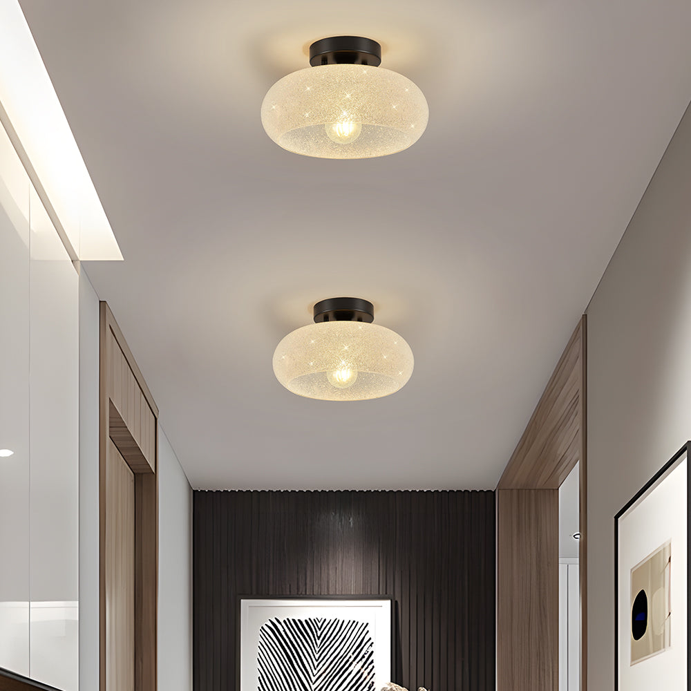 Taklampa Glas Modern Semi Flush Armatur Carvallo