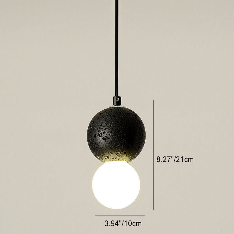 Enkel LED Scandinavian Contemporary Orb Terrazzo Pendellampa MILA Sverige