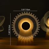 Art Deco träpinwheel-lampa – USB-laddnings-LED-lampa MILA Sverige