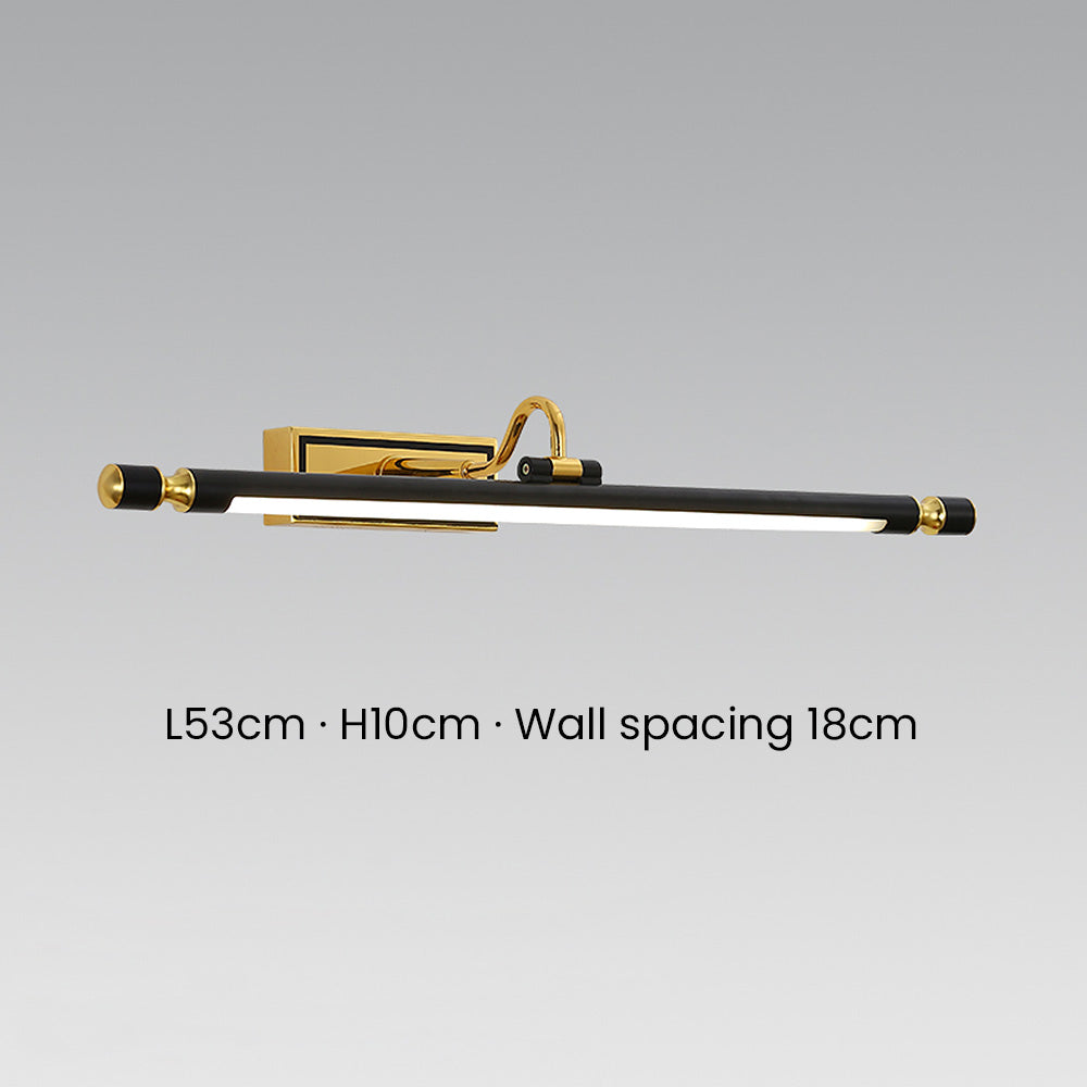 Svart Enkel LED Badrumsspegel Vägglampa Carvallo