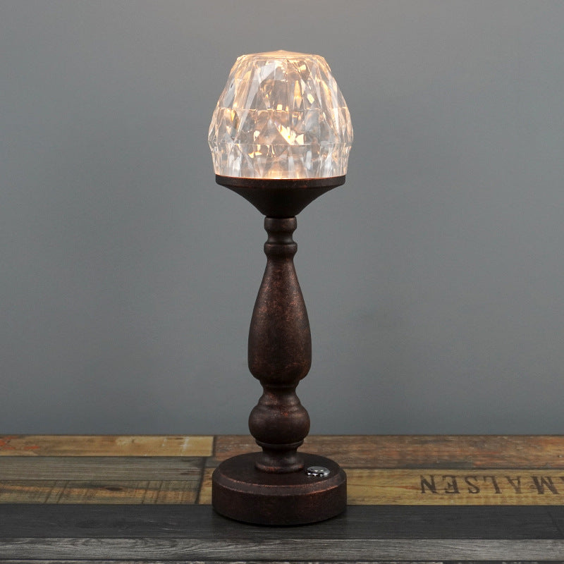 Retro kreative Gem-Säulen-Plastik-Metall-LED-Touch-Tischlampe MILA Sverige