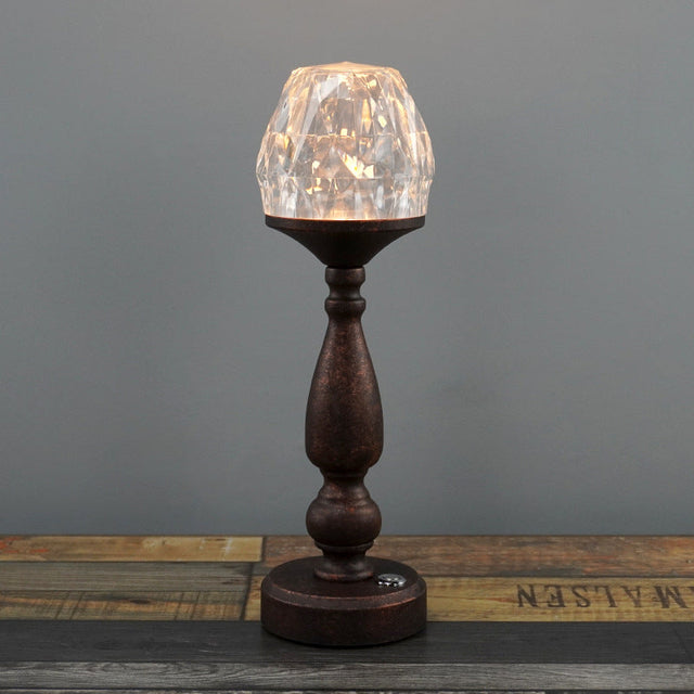 Retro kreative Gem-Säulen-Plastik-Metall-LED-Touch-Tischlampe MILA Sverige