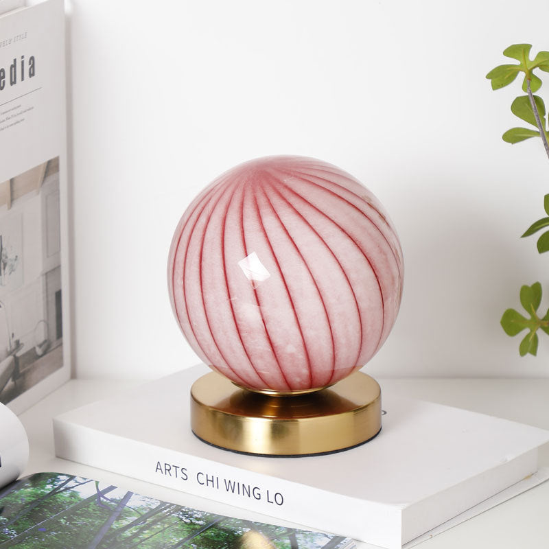 Modern Glass & Iron LED-bordslampa – Uppladdningsbar planetinspirerad design MILA Sverige