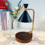 Contemporary Iron & Wood Bordslampa – Cone Shade MILA Sverige